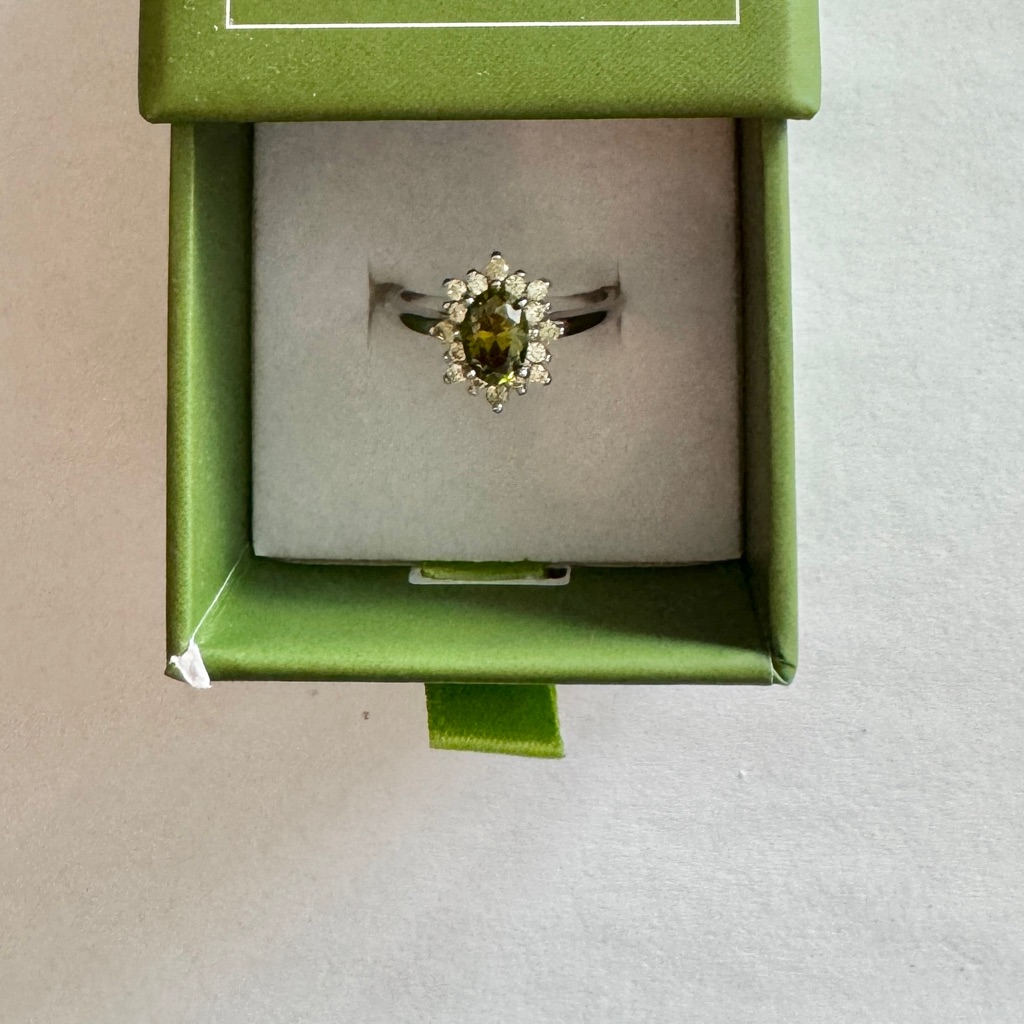 Nwt Revealed Ryze Party Sterling August Born To Shine Ring - Size 7